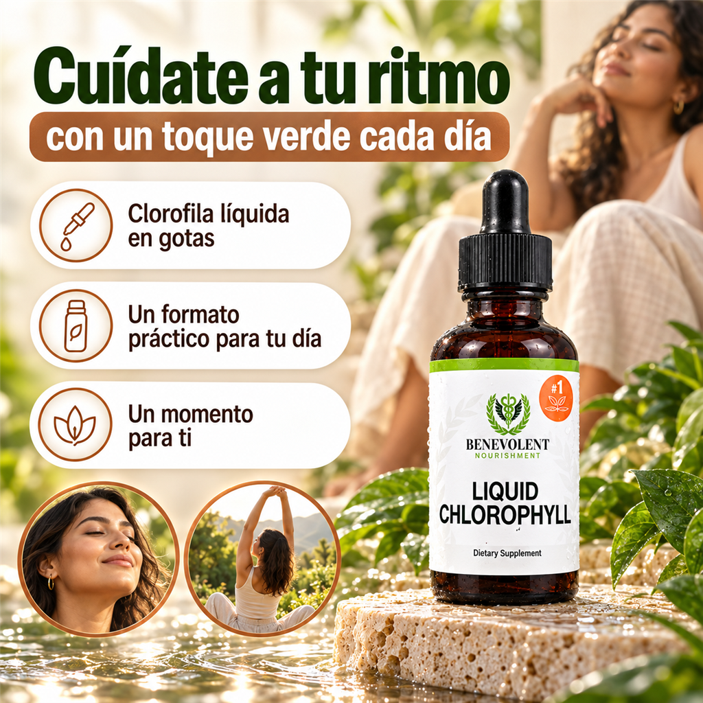 Cuídate a tu ritmo con clorofila líquida